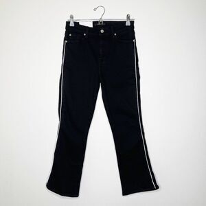 7 FOR ALL MANKIND Black High Waist Slim Kick Jeans 